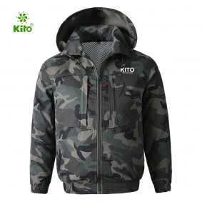 Áo Rời Điều Hòa KITO KT03 Rằn Ri Chính Hãng – 2 Lớp Lót Lưới, Có Mũ